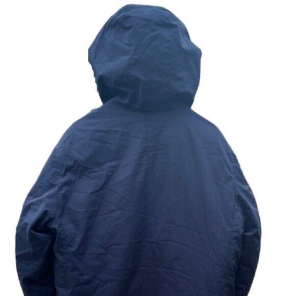 ZARA NWOT Men's Hooded Puffer Parka Long Navy Blue Size Medium - Picture 16 of 16